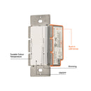 Single Gang CCT Dimmer+Driver Control Hybrid 96W 24V class2. Single pole/ 3Way