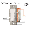 Single Gang CCT Dimmer+Driver Control Hybrid 96W 24V class2. Single pole/ 3Way