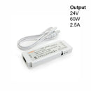 OTM-E60-24 LED Driver 6-way Output Plugin Power Supply for Cabinet Lights