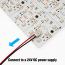 Flexible Addressable LED Backlight Sheet for behind Stone and Glass, 24V 100W RGB27