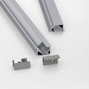 Type 105, 45-degree Linear Architectural Light Fixture Profile, 3Meters (118inches)