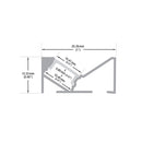 Type 106, 45-degree Linear Architectural Light Fixture Profile, 2.4Meters (94.4inches)