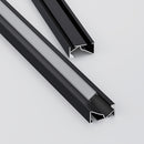 Type 106B Black 45-degree Linear Architectural Light Fixture Profile, 2.4Meters (94.4inches)