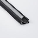 Type 106B Black 45-degree Linear Architectural Light Fixture Profile, 2.4Meters (94.4inches)