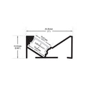 Type 106B Black 45-degree Linear Architectural Light Fixture Profile, 2.4Meters (94.4inches)