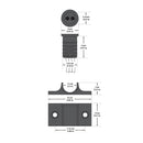 5029M-B Single Head Door Sensor Switch 12-24V 3A Black