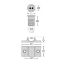 5029M-S Single Head Door Sensor Switch 12-24V 3A Silver Gray