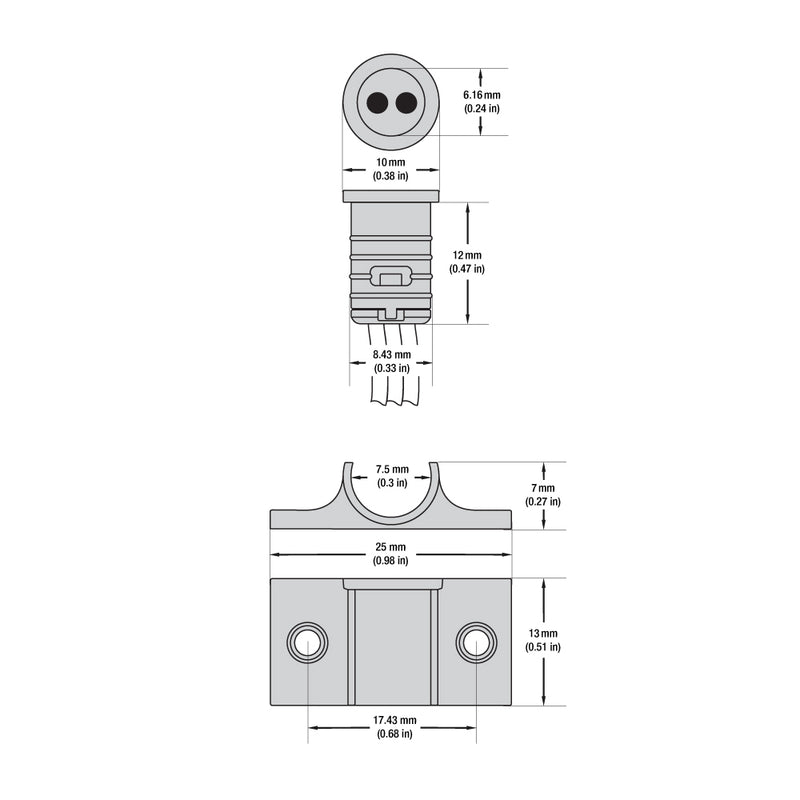 5029M2-S Double Head Door Sensor Switch 12-24V 30Watt Silver Gray
