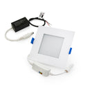 4 inch Square Flat Panel light with FT6 rated wire, 12~36V 12W 5CCT(2.7K, 3K, 3.5K, 4K, 5K)