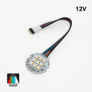 9 SMD 5050 LED Flat Round PCB, 12V 4W RGBW