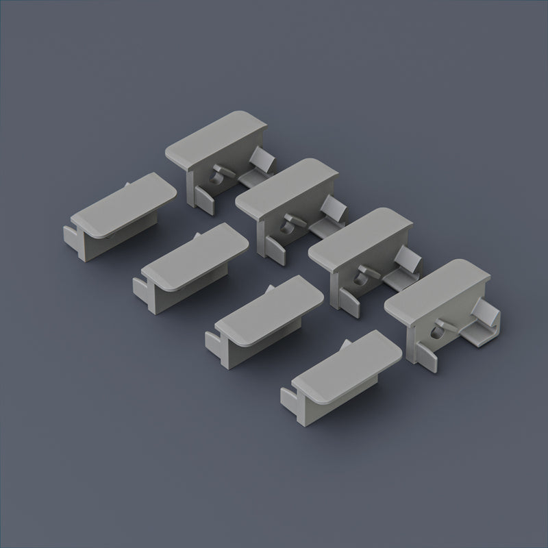 LED Channel Endcaps - Type 105 (4 Pairs)