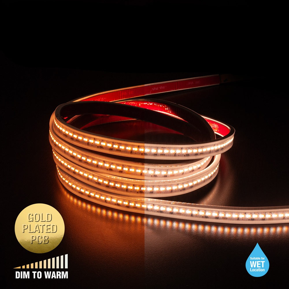 Dim Strip Frame Custom cut Outdoor Dim to Warm LED Strip - 24V 5(w/ft) 1018(Lm/ft)