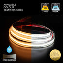 Custom cut COB Outdoor Hybrid Adjustable Color Temperature LED Strip - 24V 4.5(w/ft) 340(Lm/ft)