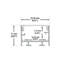 Type 103, Linear Architectural Light Fixture Profile, 3Meters (118inches)