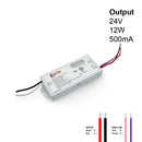 0-10V/Triac/ELV Dimmable Constant Voltage LED Driver 24V 500mA 12W, EVT-V012-24-T1