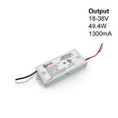 EVT-C50-1300-T-38V Constant Current LED Driver, 1300mA 18-38V 49.4W