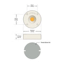 COB Paragon LED Module with HT5828 LED Holder, 120V 10W CCT(2.7K, 3K, 4K), CDAC-80-5028-120-27