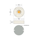 COB Paragon LED Module with HT5828 LED Holder 120V 20W CCT(2.7K, 3K, 4K), CDAC-80-5028-120V-30