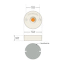 COB Paragon LED Module Light 120V 14W 1200Lm CCT(2.7K, 3K, 4K), CBAC-042-36185-120-2700 G17 with H48185AC LED Holder,