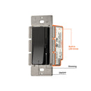 Black Single Gang Dimmer+Driver 2in1 96W 24V class2. Single pole/ 3Way