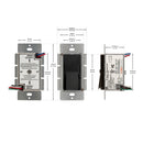 Black Single Gang Dimmer+Driver 2in1 96W 24V class2. Single pole/ 3Way