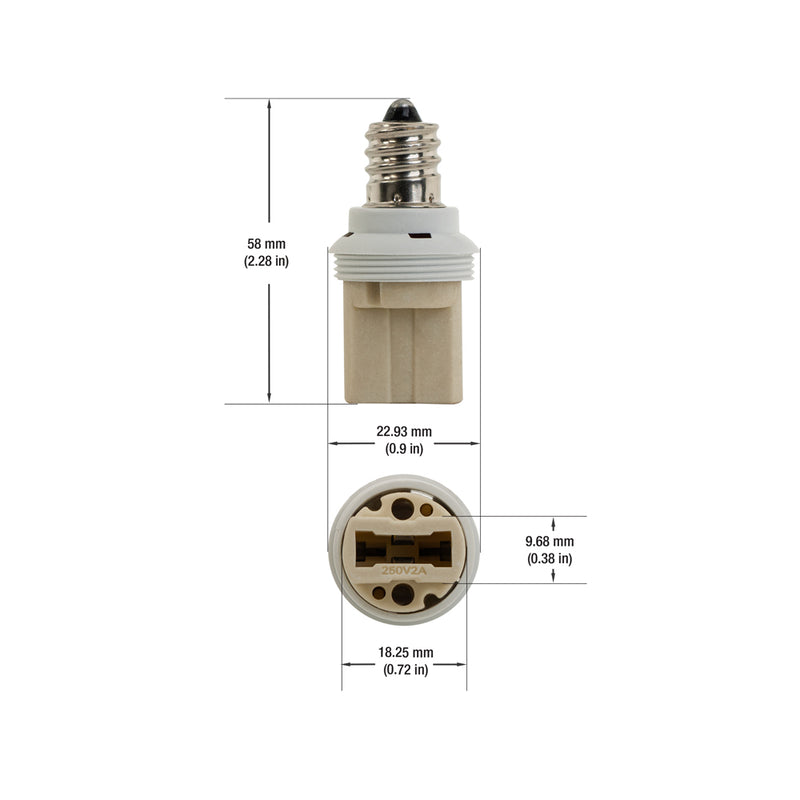 E14 to G9 Light Bulb Adapter