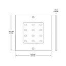 S50-12V-White Square Ultrathin Cabinet Light, 12V 5W CCT(2.4K, 2.7K, 3K, 3.5K, 4K, 5K)