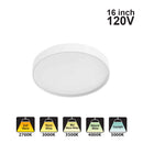 Votatec 16″Flat Band Flush Mount – 5Way CCT & Power Adjustable 120V CCT(2.7K, 3K, 3.5K, 4K, 5K)