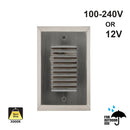 Vertical RT05HV Single Gang LED Step light, 100-240V or 12V 2W 3000K(Warm White) Brushed Nickel