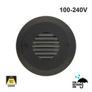 ALED-RD05HV Round Gang LED Step light, 100-240V 2.5W 3000K(Warm White) Black