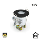 P105-BK-3000 Round LED Step Light, 0.6W 12V 3000K(Warm White)