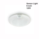 6 inch flat Panel Ceiling light with Occupancy PIR Motion Sensor, 120V 15W 3000K(Warm White)