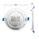 6 inch Round Ultrathin Recessed Ceiling Flat Panel  Light LED-6-S12W-1224V-5CCTWH, 12V~36V 12W 5CCT