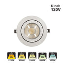 Votatec 6″ Round Airtight Gimbal Panel 5Way CCT VO-GRP6W13-120-D-5WAY 120V 13W CCT(2.7K, 3K, 3.5K, 4K, 5K)