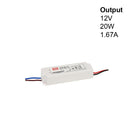 Mean Well LPV-20-12 Non-Dimmable LED Driver, 12V 1.67A 20W