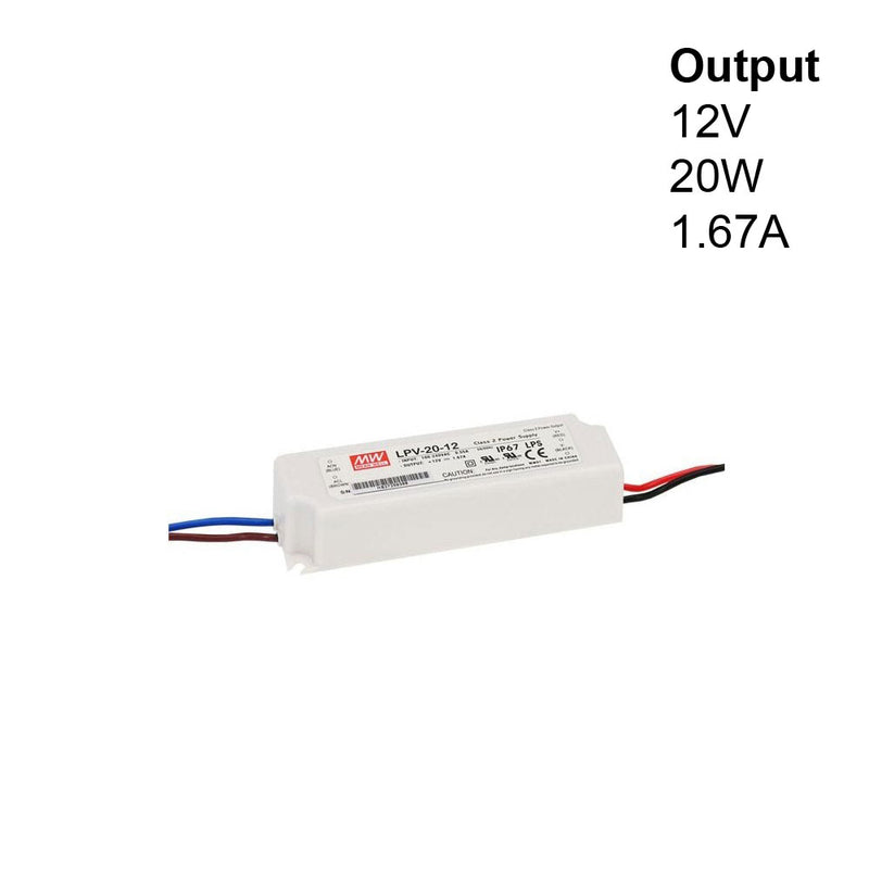 Mean Well LPV-20-12 Non-Dimmable LED Driver, 12V 1.67A 20W