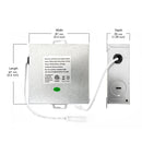 6 inch Square Flat LED Panel light, 12W 5CCT with FT6 rated wire