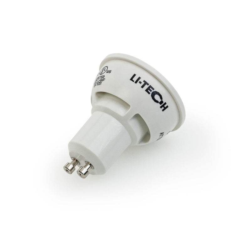 Li-Tech GU10 LED Bulb, 120V 6.5W Equivalent 50W 2700K(Soft White) - GekPower
