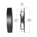 Round LED Retrofit Cabinet Puck Light, 12V 3.5W 3000K(Warm White) Black - ledlightsandparts