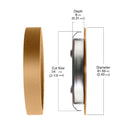 R25-12V-Gold Round LED Cabinet Puck Light, 12V 2.5W CCT(2.4K, 2.7K, 3K, 3.5K, 4K, 5K), lightsandparts