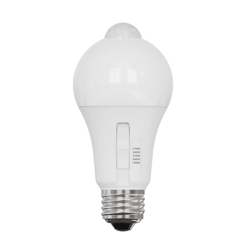 Votatec A19 LED – 5Way CCT Adjustable – PIR Model No.VO-A19W10-120-5Way-D-PIR 120V 10W CCT(2.7K, 3K, 3.5K, 4K, 5K)