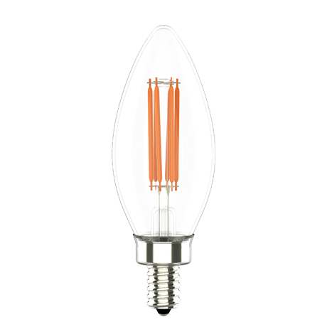 Candle Filament LED VO-FCAW5.5-120-27-D, 120V 5.5W 2700K(Soft White)