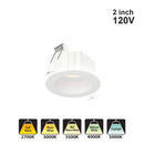 dals 2 inch Regressed Panel Downlight DRR2-CC-WH, 120V 9W