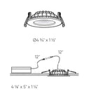 dals 4 inch Regressed Panel light IND4-DW, 120V 9W