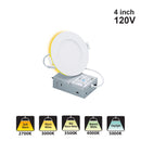 Votatec 4″ Recessed Panel Night Light P02104-NL-9W 120V 9W+3W CCT(2.7K, 3K, 3.5K, 4K, 5K and 2.2K)