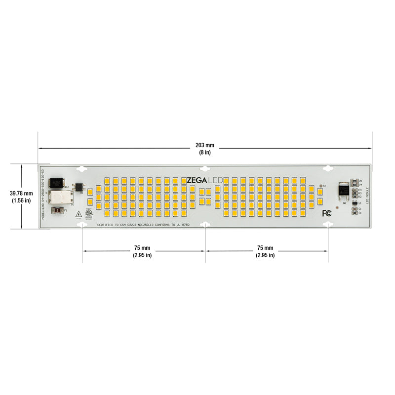 8 inch Linear LED Module LHO 04-2500-830-120-S3,120V 2500lm 3000K(Warm White), lightsandparts