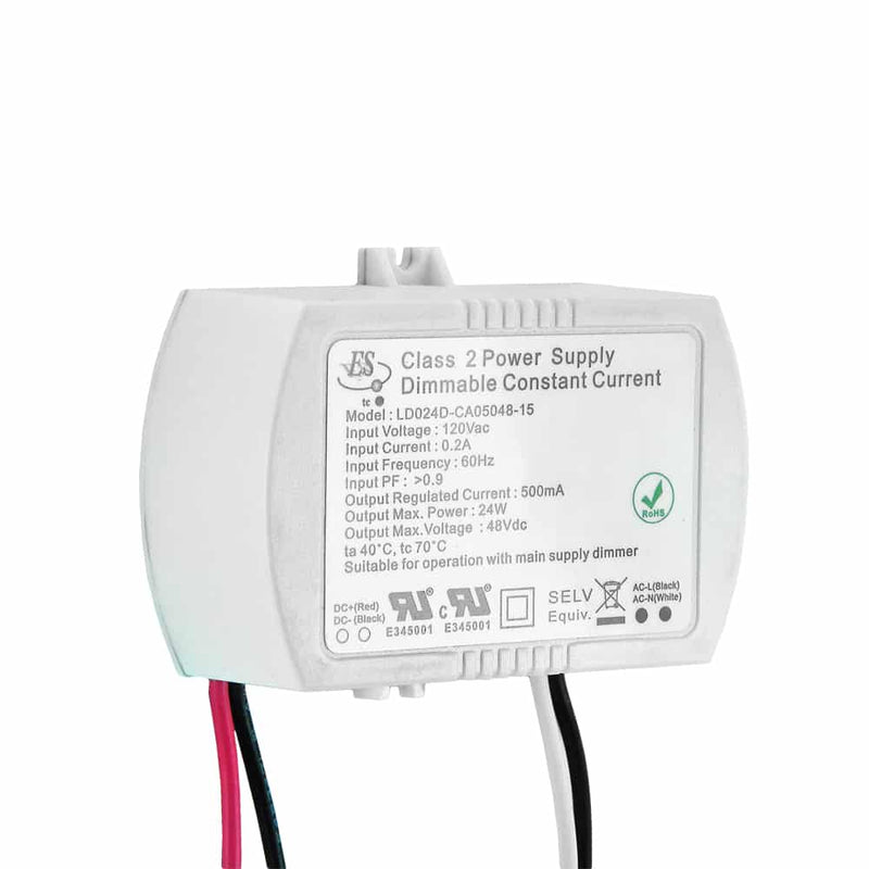 ES LD024D-CA05048-15 Constant Current LED Driver, 500mA 48V 24W - ledlightsandparts