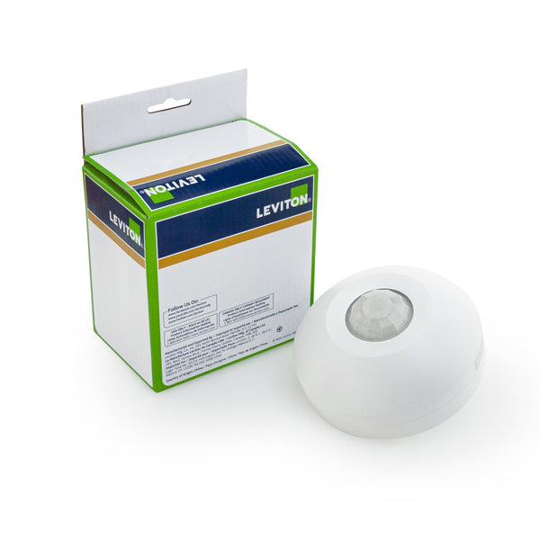 Leviton ODC0S-I1W Ceiling Mount PIR Occupancy Sensor and Switching Relay 120V 60Hz - ledlightsandparts