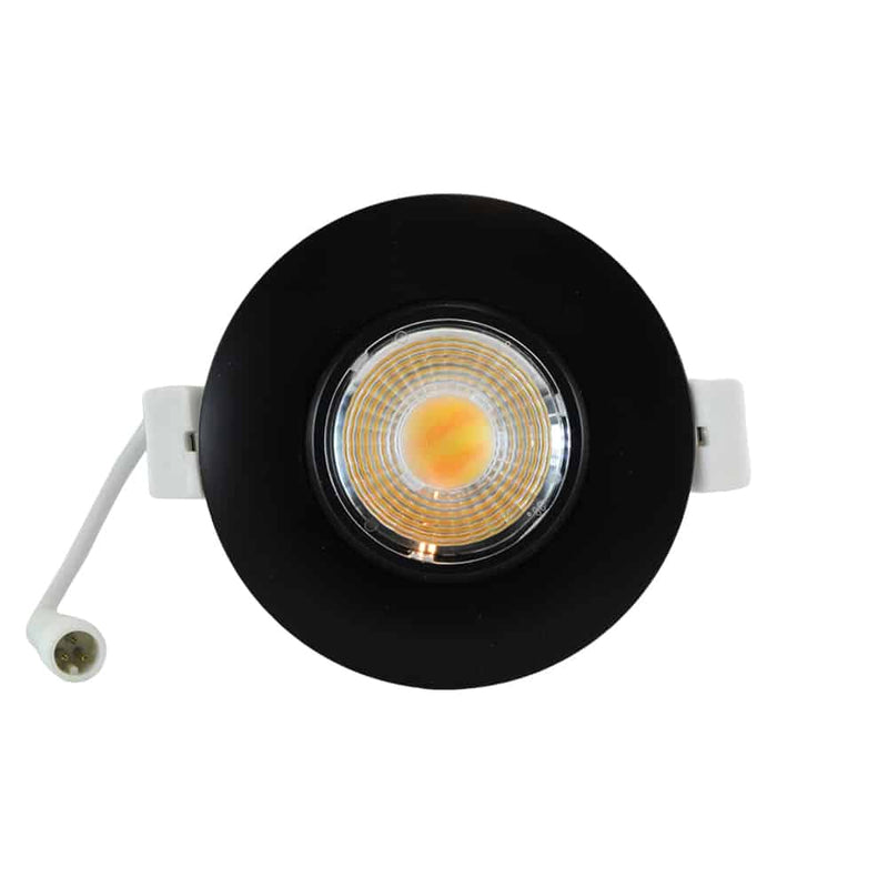 3 inch LED Recessed Light Gimbal 120V 8W Adjustable CCT Black - ledlightsandparts