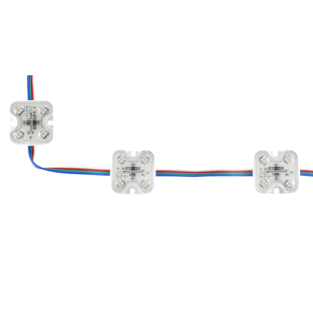 LED Backlighting for sign, 5050 12V 4 LEDs, RGB (Pack of 50)